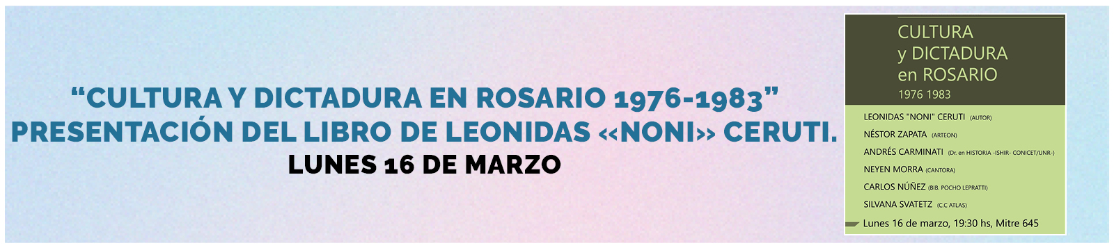 Cultura y Dictadura en Rosario. 1976-1983