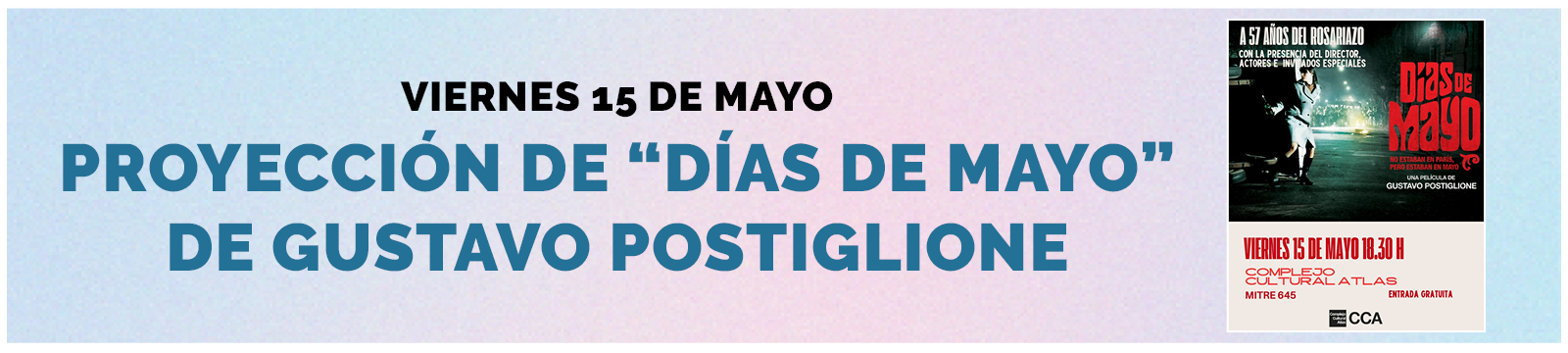 Proyección de «Días de mayo»