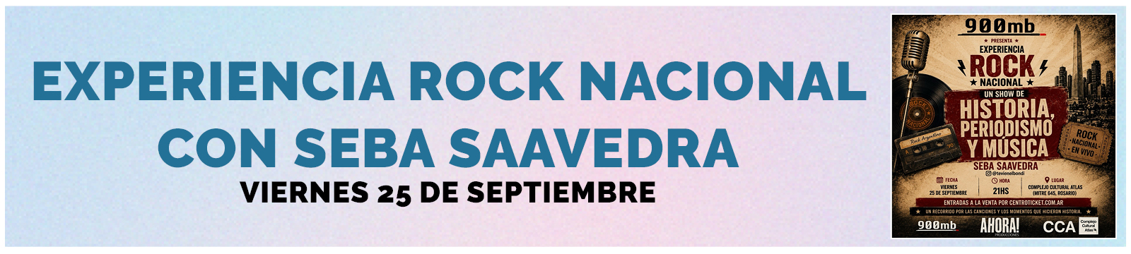 Experiencia Rock Nacional con Seba Saavedra